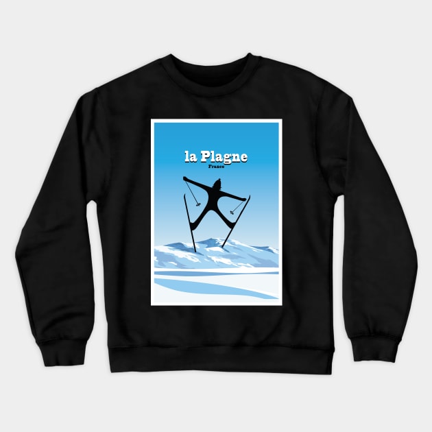 La Plagne, France Crewneck Sweatshirt by BokeeLee